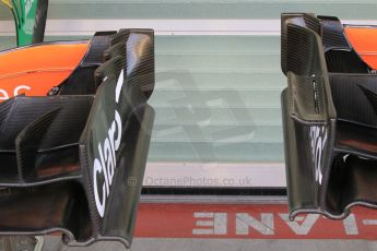 World © Octane Photographic Ltd. Wednesday 26th November 2014. Abu Dhabi Testing - Yas Marina Circuit. Sahara Force India VJM07 alternate front wing endplates. Digital Ref: 1175CB1D8785