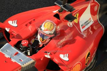 World © Octane Photographic Ltd. Wednesday 26th November 2014. Abu Dhabi Testing - Yas Marina Circuit. Scuderia Ferrari F14T – Raffaele Marciello. Digital Ref: 1175CB1D8901
