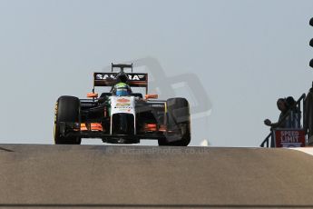 World © Octane Photographic Ltd. Wednesday 26th November 2014. Abu Dhabi Testing - Yas Marina Circuit. Sahara Force India VJM07 with Anthony Hamilton designed camera display system – Spike Goddard. Digital Ref: 1175CB1D9092