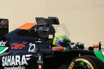 World © Octane Photographic Ltd. Wednesday 26th November 2014. Abu Dhabi Testing - Yas Marina Circuit. Sahara Force India VJM07 with Anthony Hamilton designed camera display system – Spike Goddard. Digital Ref: 1175CB1D9104