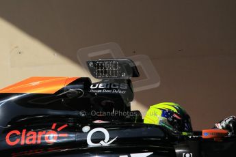 World © Octane Photographic Ltd. Wednesday 26th November 2014. Abu Dhabi Testing - Yas Marina Circuit. Sahara Force India VJM07 with Anthony Hamilton designed camera display system – Spike Goddard. Digital Ref: 1175CB1D9109