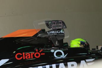 World © Octane Photographic Ltd. Wednesday 26th November 2014. Abu Dhabi Testing - Yas Marina Circuit. Sahara Force India VJM07 with Anthony Hamilton designed camera display system – Spike Goddard. Digital Ref: 1175CB1D9112
