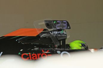 World © Octane Photographic Ltd. Wednesday 26th November 2014. Abu Dhabi Testing - Yas Marina Circuit. Sahara Force India VJM07 with Anthony Hamilton designed camera display system – Spike Goddard. Digital Ref: 1175CB1D9114