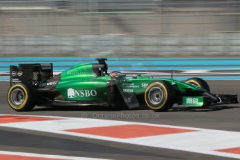 World © Octane Photographic Ltd. Wednesday 26th November 2014. Abu Dhabi Testing - Yas Marina Circuit. Caterham F1 Team CT05 – William Stevens. Digital Ref: 1175CB1D9167