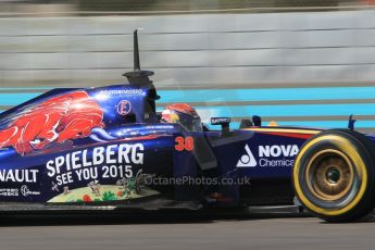 World © Octane Photographic Ltd. Wednesday 26th November 2014. Abu Dhabi Testing - Yas Marina Circuit. Scuderia Toro Rosso STR 9 – Max Verstappen. Digital Ref: 1175CB1D9169