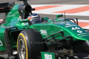 World © Octane Photographic Ltd. Wednesday 26th November 2014. Abu Dhabi Testing - Yas Marina Circuit. Caterham F1 Team CT05 – William Stevens. Digital Ref: 1175CB1D9192