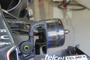 World © Octane Photographic Ltd. Wednesday 26th November 2014. Abu Dhabi Testing - Yas Marina Circuit. Sauber C33 front brakes being cooled. Digital Ref : 1175CB1D9226