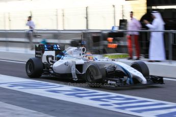 World © Octane Photographic Ltd. Wednesday 26th November 2014. Abu Dhabi Testing - Yas Marina Circuit. Williams Racing FW36 – Felipe Nasr. Digital Ref: 1175CB1D9252