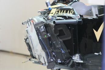 World © Octane Photographic Ltd. Wednesday 26th November 2014. Abu Dhabi Testing - Yas Marina Circuit. Lotus F1 Team E22 striped chassis. Digital Ref: 1175CB1D9324