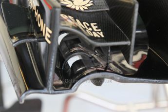 World © Octane Photographic Ltd. Wednesday 26th November 2014. Abu Dhabi Testing - Yas Marina Circuit. Lotus F1 Team E22 front wing. Digital Ref: 1175CB1D9331