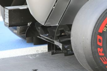 World © Octane Photographic Ltd. Wednesday 26th November 2014. Abu Dhabi Testing - Yas Marina Circuit. Mercedes AMG Petronas F1 W05 Hybrid diffusor. Digital Ref: 1175CB1D9554