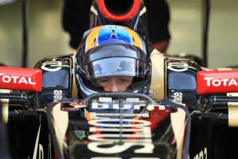 World © Octane Photographic Ltd. Wednesday 26th November 2014. Abu Dhabi Testing - Yas Marina Circuit. Lotus F1 Team E22 – Alex Lynn. Digital Ref: 1175CB7D8867