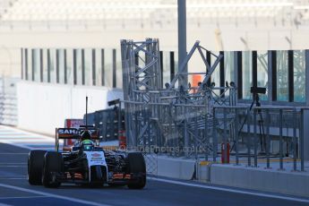 World © Octane Photographic Ltd. Wednesday 26th  November 2014. Abu Dhabi Testing - Yas Marina Circuit. Sahara Force India VJM07 – Spike Goddard. Digital Ref: 1175LB1D8533
