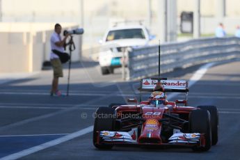 World © Octane Photographic Ltd. Wednesday 26th  November 2014. Abu Dhabi Testing - Yas Marina Circuit. Scuderia Ferrari F14T – Raffaele Marciello. Digital Ref: 1175LB1D8608