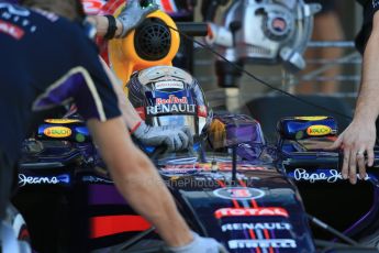 World © Octane Photographic Ltd. Wednesday 26th  November 2014. Abu Dhabi Testing - Yas Marina Circuit. Infiniti Red Bull Racing RB10 – Daniel Ricciardo. Digital Ref: 1175LB1D8746