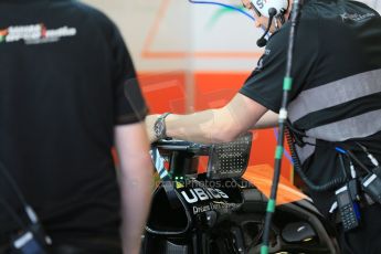 World © Octane Photographic Ltd. Wednesday 26th November 2014. Abu Dhabi Testing - Yas Marina Circuit. Sahara Force India VJM07 with Anthony Hamilton designed camera display system – Spike Goddard. Digital Ref: 1175LB1D8878