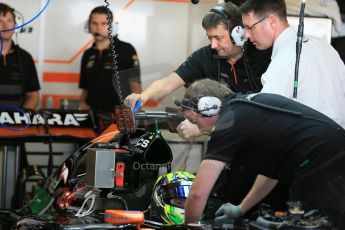 World © Octane Photographic Ltd. Wednesday 26th November 2014. Abu Dhabi Testing - Yas Marina Circuit. Sahara Force India VJM07 with Anthony Hamilton designed camera display system – Spike Goddard. Digital Ref: 1175LB1D8888