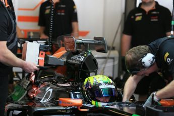 World © Octane Photographic Ltd. Wednesday 26th November 2014. Abu Dhabi Testing - Yas Marina Circuit. Sahara Force India VJM07 with Anthony Hamilton designed camera display system – Spike Goddard. Digital Ref: 1175LB1D8894