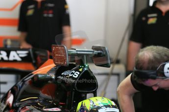 World © Octane Photographic Ltd. Wednesday 26th November 2014. Abu Dhabi Testing - Yas Marina Circuit. Sahara Force India VJM07 with Anthony Hamilton designed camera display system – Spike Goddard. Digital Ref: 1175LB1D8898