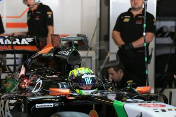 World © Octane Photographic Ltd. Wednesday 26th November 2014. Abu Dhabi Testing - Yas Marina Circuit. Sahara Force India VJM07 with Anthony Hamilton designed camera display system – Spike Goddard. Digital Ref: 1175LB1D8913