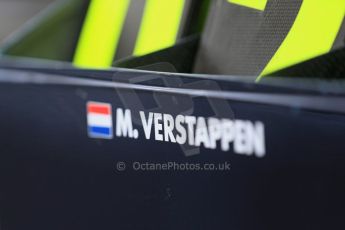 World © Octane Photographic Ltd. Wednesday 26th November 2014. Abu Dhabi Testing - Yas Marina Circuit. Scuderia Toro Rosso STR 9 – Max Verstappen pit board. Digital Ref: 1175LB1D9005