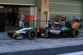 World © Octane Photographic Ltd. Wednesday 26th November 2014. Abu Dhabi Testing - Yas Marina Circuit. Sahara Force India VJM07 with Anthony Hamilton designed camera display system – Spike Goddard. Digital Ref: 1175LB1D9017
