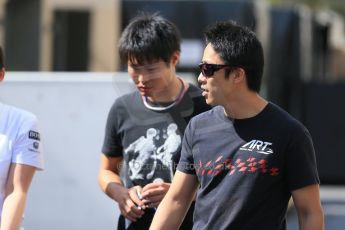 World © Octane Photographic Ltd. Wednesday 26th November 2014. Abu Dhabi Testing - Yas Marina Circuit. McLaren Honda MP4-29/1X1 – Honda visitors and Takuya Izawa - GP3 ART GP driver . Digital Ref: 1175LB1D9085