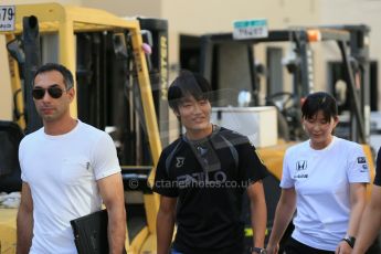 World © Octane Photographic Ltd. Wednesday 26th November 2014. Abu Dhabi Testing - Yas Marina Circuit. McLaren Honda – Honda visitors who arrived with Takuya Izawa - GP3 ART GP driver . Digital Ref: 1175LB1D9094