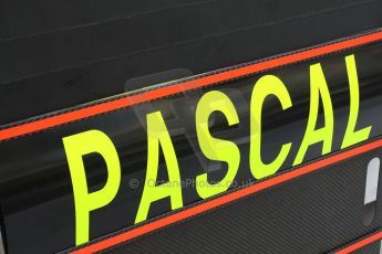 World © Octane Photographic Ltd. Wednesday 26th November 2014. Abu Dhabi Testing - Yas Marina Circuit. Mercedes AMG Petronas F1 W05 Hybrid - Pascal Wehrlein pit board. Digital Ref: 1175LB7L9898