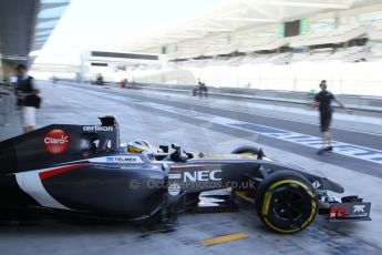 World © Octane Photographic Ltd. Wednesday 26th November 2014. Abu Dhabi Testing - Yas Marina Circuit. Sauber C33 – Marcus Ericsson. Digital Ref : 1175LB7L9919