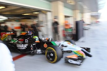 World © Octane Photographic Ltd. Wednesday 26th November 2014. Abu Dhabi Testing - Yas Marina Circuit. Sahara Force India VJM07 with Anthony Hamilton designed camera display system – Spike Goddard. Digital Ref: 1175LB7L9948