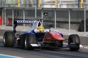 World © Octane Photographic Ltd. Thursday 27th November 2014. GP3 Testing - Yas Marina, United Arab Emirates. Amaury Bonduel - Trident. Digital Ref : 1176LB1D9291