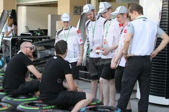 World © Octane Photographic Ltd. 2014 Formula 1 Abu Dhabi Grand Prix, Formula 1 setup, Thursday 20th November 2014. F1 in Schools Team Ireland and McLaren. Digital Ref : 1154CB1D4901