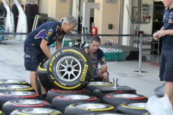 World © Octane Photographic Ltd. 2014 Formula 1 Abu Dhabi Grand Prix, Formula 1 setup, Thursday 20th November 2014. Pirelli tyres. Digital Ref : 1154CB1D4910