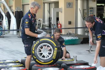 World © Octane Photographic Ltd. 2014 Formula 1 Abu Dhabi Grand Prix, Formula 1 setup, Thursday 20th November 2014. Pirelli tyres. Digital Ref : 1154CB1D4914