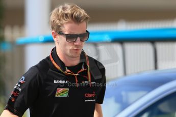 World © Octane Photographic Ltd. 2014 Formula 1 Abu Dhabi Grand Prix, Formula 1 setup, Thursday 20th November 2014. Sahara Force India VJM07 – Nico Hulkenburg. Digital Ref : 1154LB1D2174