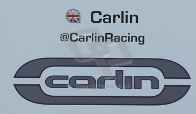 World © Octane Photographic Ltd. 2014 Formula 1 Abu Dhabi Grand Prix, GP2 setup, Thursday 20th November 2014. Carlin Racing garage sign. Digital Ref : 1156CB1D4930