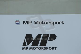 World © Octane Photographic Ltd. 2014 Formula 1 Abu Dhabi Grand Prix, GP2 setup, Thursday 20th November 2014. MP Motorsport garage sign. Digital Ref : 1156CB1D4944