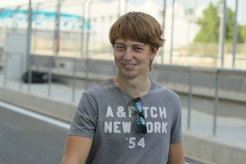 World © Octane Photographic Ltd. 2014 Formula 1 Abu Dhabi Grand Prix, GP2 setup, Thursday 20th November 2014. Johnny Cecotto - Trident. Digital Ref : 1156CB1D5051