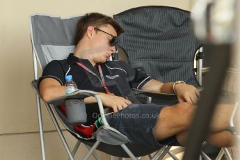 World © Octane Photographic Ltd. 2014 Formula 1 Abu Dhabi Grand Prix, GP2 setup, Thursday 20th November 2014. Artem Markelov - RT Russian Time. Digital Ref : 1156CB1D5242