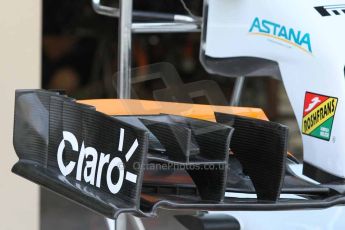 World © Octane Photographic Ltd. 2014 Formula 1 Abu Dhabi Grand Prix, Formula 1 setup, Wednesday 19th November 2014. Sahara Force India VJM07. Digital Ref : 1153CB1DL4592