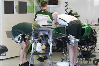 World © Octane Photographic Ltd. 2014 Formula 1 Abu Dhabi Grand Prix, Formula 1 setup, Wednesday 19th November 2014. Caterham F1 Team CT05. Digital Ref : 1153CB1DL4642