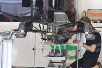 World © Octane Photographic Ltd. 2014 Formula 1 Abu Dhabi Grand Prix, Formula 1 setup, Wednesday 19th November 2014. Sahara Force India VJM07 gearbox. Digital Ref : 1153CB1DL4684