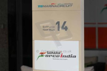 World © Octane Photographic Ltd. 2014 Formula 1 Abu Dhabi Grand Prix, Formula 1 setup, Wednesday 19th November 2014. Sahara Force India Team Villa. Digital Ref : 1153CB1DL4704