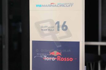 World © Octane Photographic Ltd. 2014 Formula 1 Abu Dhabi Grand Prix, Formula 1 setup, Wednesday 19th November 2014. Scuderia Toro Rosso Team Villa. Digital Ref : 1153CB1DL4708