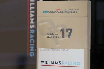 World © Octane Photographic Ltd. 2014 Formula 1 Abu Dhabi Grand Prix, Formula 1 setup, Wednesday 19th November 2014. Williams Racing Team Villa. Digital Ref : 1153CB1DL4710