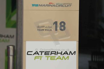 World © Octane Photographic Ltd. 2014 Formula 1 Abu Dhabi Grand Prix, Formula 1 setup, Wednesday 19th November 2014. Caterham F1 Team Villa. Digital Ref : 1153CB1DL4715