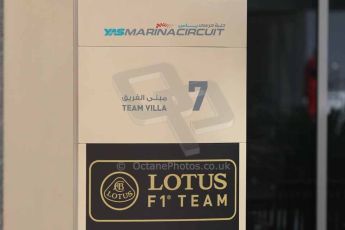 World © Octane Photographic Ltd. 2014 Formula 1 Abu Dhabi Grand Prix, Formula 1 setup, Wednesday 19th November 2014. Lotis F1 Team Villa. Digital Ref : 1153CB1DL4740