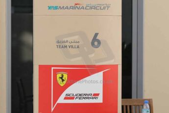 World © Octane Photographic Ltd. 2014 Formula 1 Abu Dhabi Grand Prix, Formula 1 setup, Wednesday 19th November 2014. Scuderia Ferrari Team Villa. Digital Ref : 1153CB1DL4745