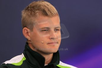 World © Octane Photographic Ltd. Thursday 19th June 2014. Red Bull Ring, Spielberg - Austria - Formula 1 FIA press conference. Caterham F1 Team – Marcus Ericsson. Digital Ref: 0990LB1D9004